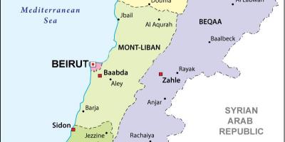 แผนที่ของเลบานอนการเมือง