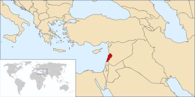 แผนที่ของโลกเลบานอน name 